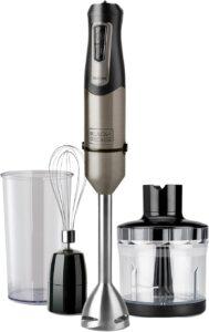 BLACK+DECKER - Frullatore a Immersione 1000W | 20 velocità + TURBO | Lame in acciaio inossidabile smontabili