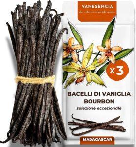 3 Baccelli di Vaniglia Bourbon del Madagascar