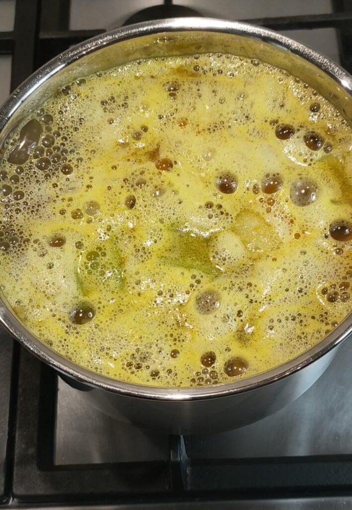 preparazione di vellutata alla zucca, quantità d'acqua necessaria