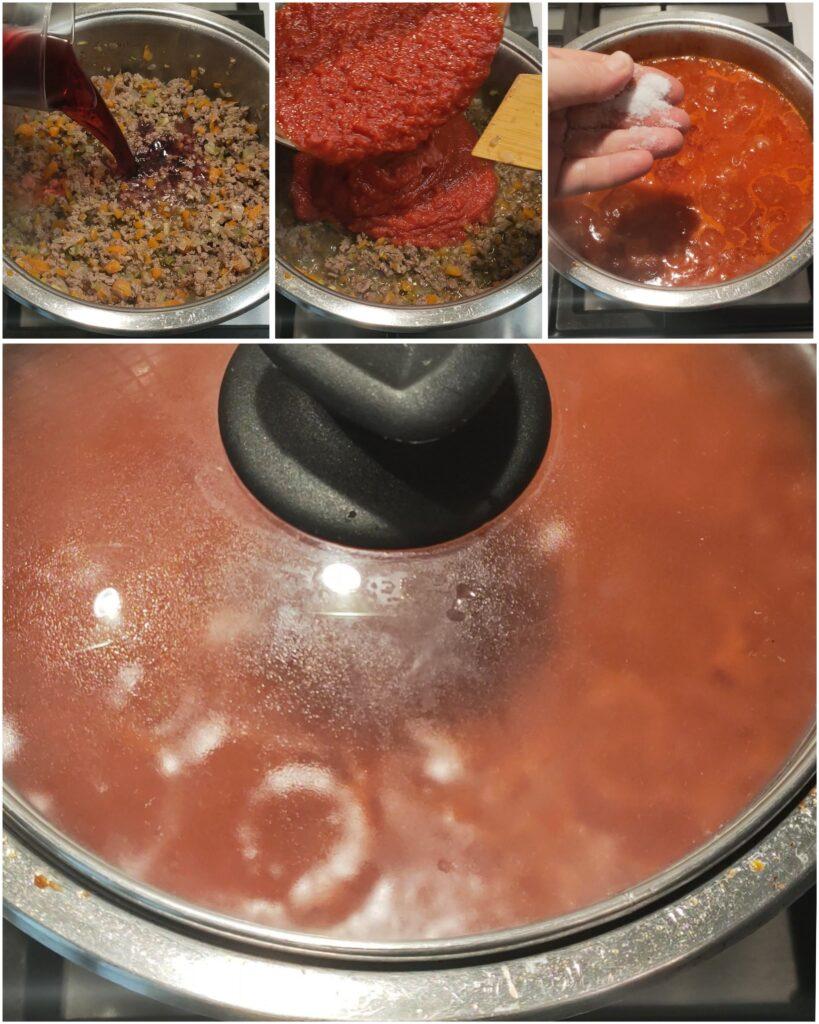 ragù alla bolognese preparazione con passata di pomodoro