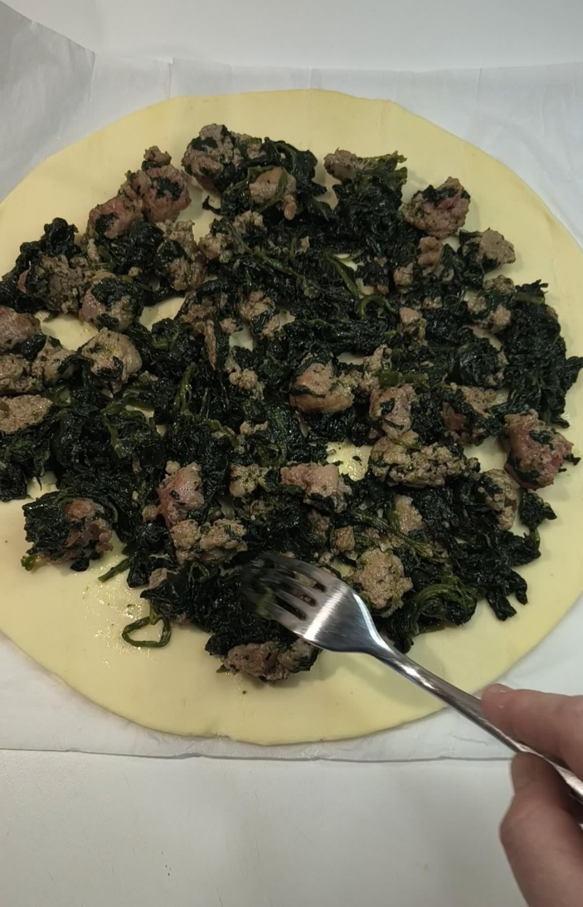 Farcitura sulla pasta sfoglia