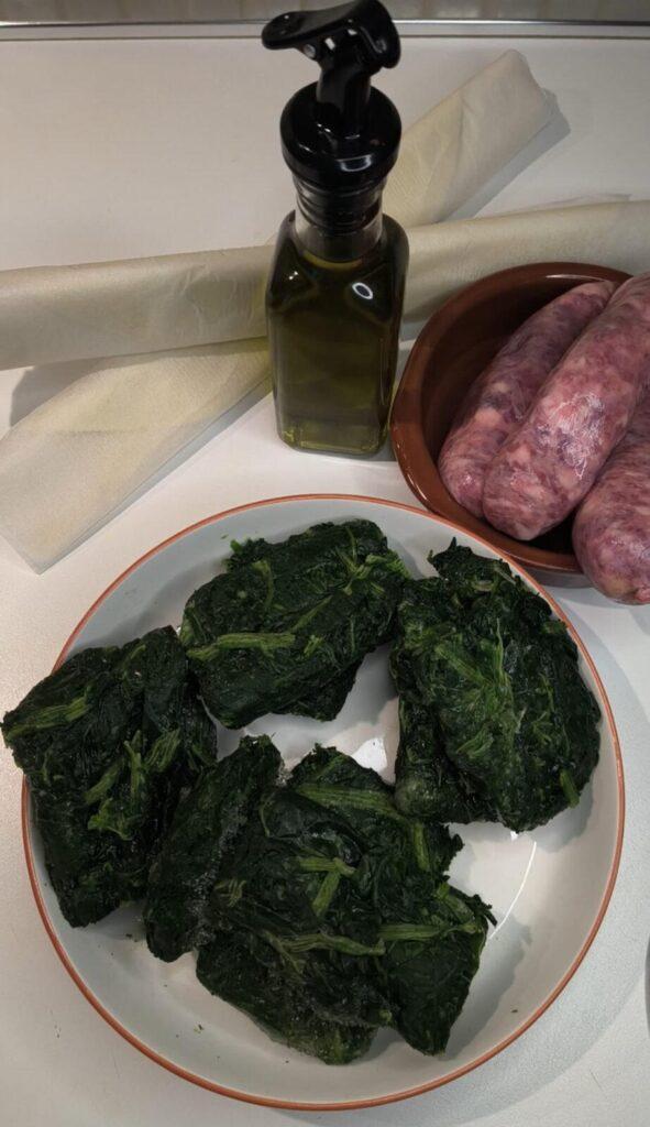 Torta salata con spinaci ingredienti
