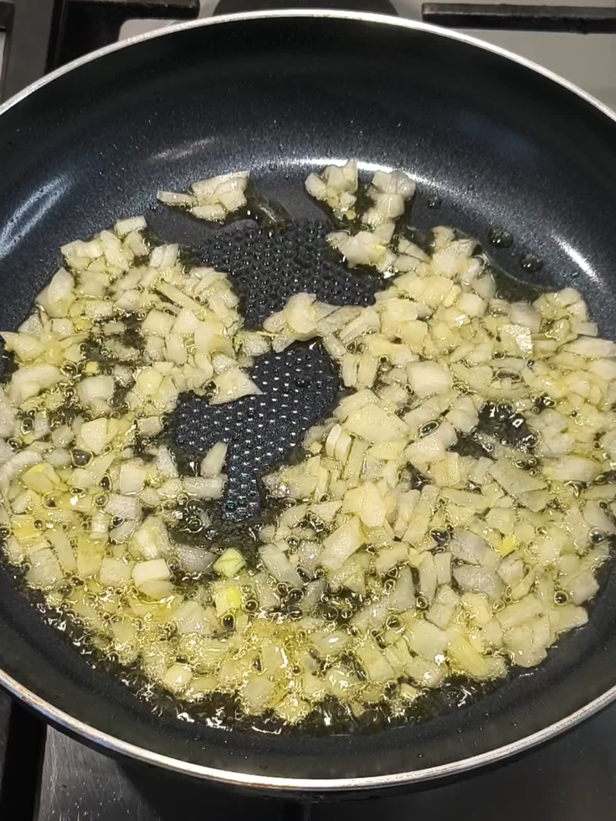 sautéed onion in a pan