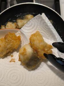 Baccala fritto scolato