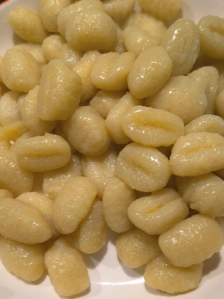 gnocchi just removed from cooking water