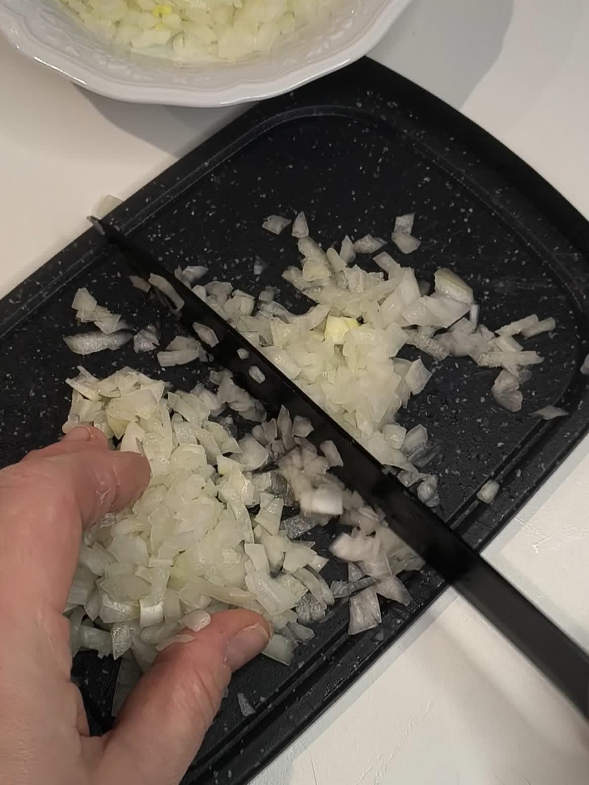 onion sliced for the sauce