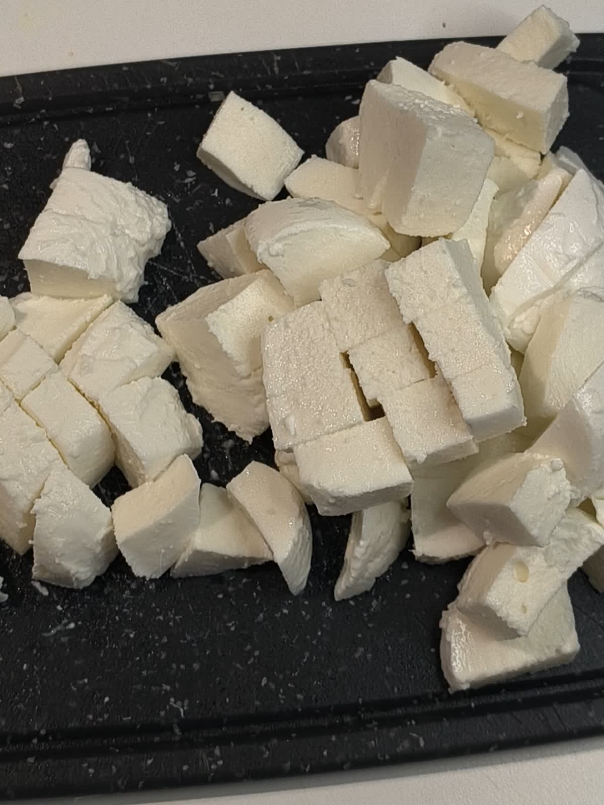 diced mozzarella