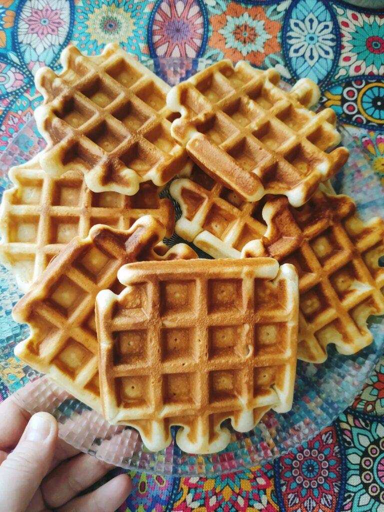 Waffle con yogurt leggeri