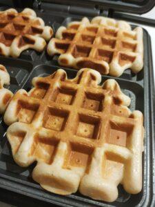 Waffle morbidi vista da vicino