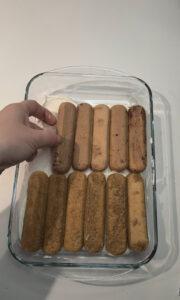 Savoiardi secondo strato tiramisu