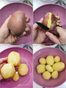 Sbucciare le patate per sformato