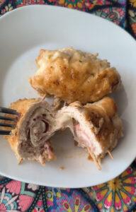 Involtini di pollo appena serviti