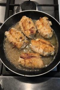 Involtini di pollo sfumare vino