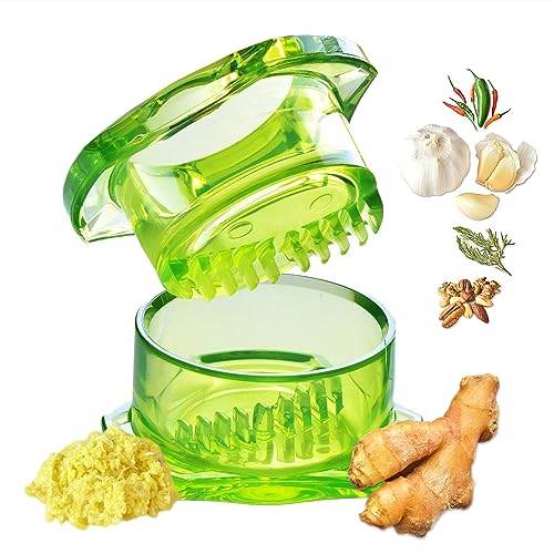 NexTrend Garlic Twister di 4ª generazione, tritatutto manuale verde per aglio, zenzero, erbe e...