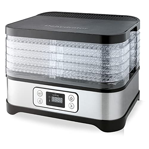 KitchenQuality Essiccatore automatico | essiccatore elettrico per frutta, carne ed erbe | 5 ripiani...