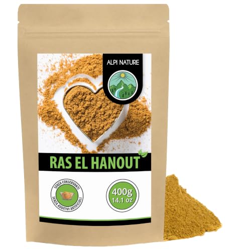 Alpi Nature Ras El Hanout 400g, Miscela di Spezie Ras El Hanout, Spezia Marocchina per la Cucina