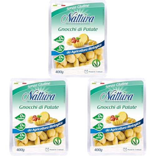 NATTURA Gnocchi di Patate Bio, Senza Latte e Uova, Pronti in 2 Minuti, Senza Allergeni, Prodotto...