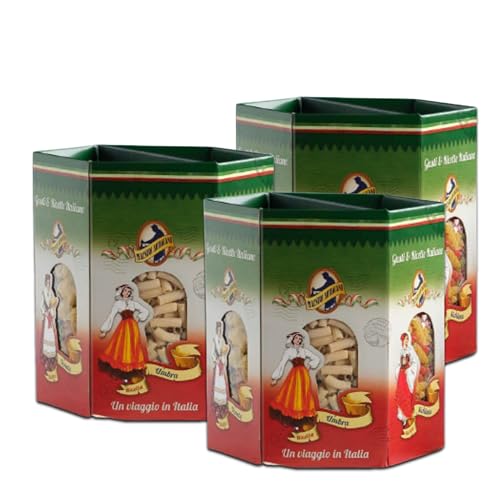 Speciale Italia Set di 3 Box Pasta Artigianale Italiana - Pasta Trafilata al Bronzo con 6 Formati...