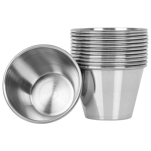 Arga - 12 Stampini Budino 7 cm - Stampo Individuali per Budino - Stampo Panna Cotta In Acciaio...