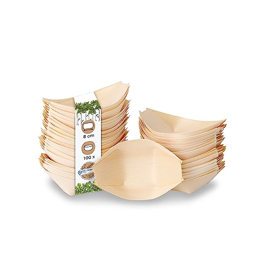 GREENBOX Ciotola in legno di pino 8cm , stoviglie monouso biologiche, sostenibili e...