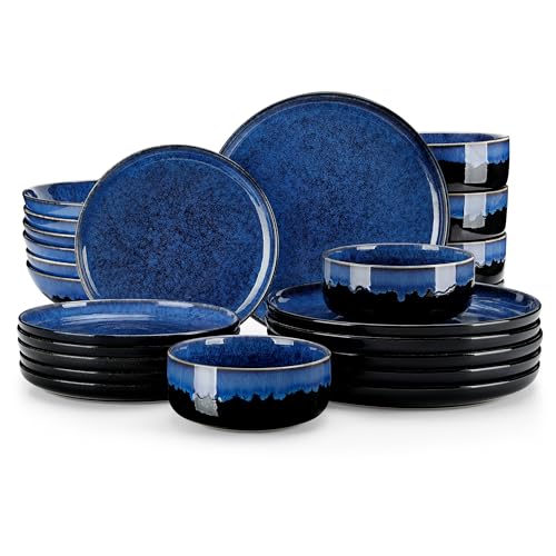 vancasso STARRY Set di Piatti per 6 Persone, Servizio da Tavola 24 Pezzi in Gres - Adatti al Forno...
