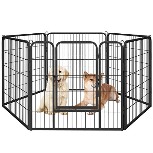 Yaheetech Recinto per Cani Grande da Interno 80 x 80 cm 6 pz Nero