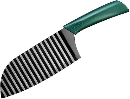 Coltello a lama ondulata 29 cm per verdura e frutta, lama in acciaio al carbonio per taglio...