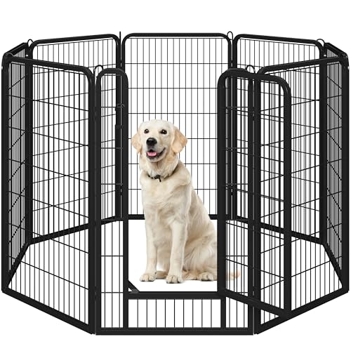 Yaheetech Recinto Cani Ferro Interno Esterno 8 Pannelli 71x120 cm