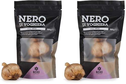 NERO FERMENTO NV Aglio Nero prodotto con Aglio di Voghiera D.O.P. 100 gr (3-4 bulbi), Senza...
