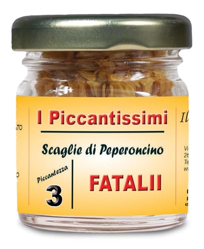 I Piccantissimi - FATALII peperoncino piccante in vasetto da (13 gr) - Scaglie di Peperoncino a...
