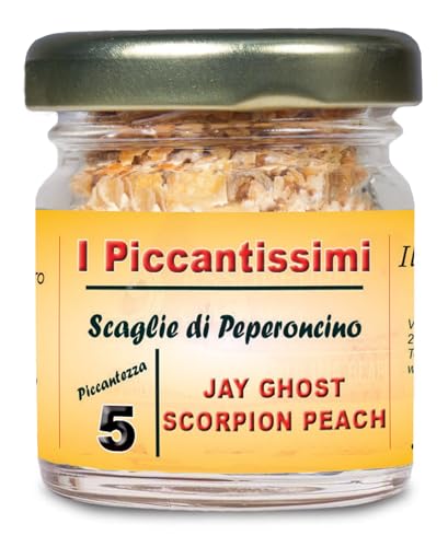 I Piccantissimi - JAY'S GHOST SCORPION PEACH peperoncino piccantissimo in vasetto da (13gr) -...